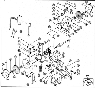 Grinder Diagram and Parts List for 9407TY2  Black and Decker Bench Grinder